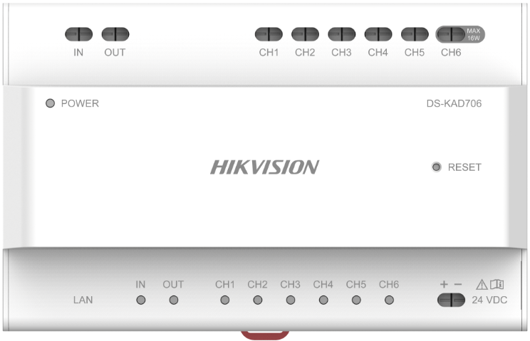 hikvision-2-draht-ip-modul-1x-rj-45-6x-2-draht-anschlusse-ds-kad706